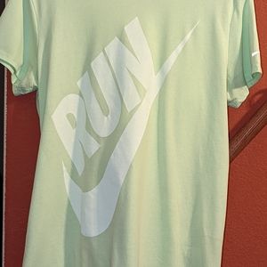 NIKE size Large Dri-Fit Nike Running light bright green.